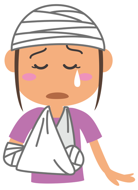 大けがした女性