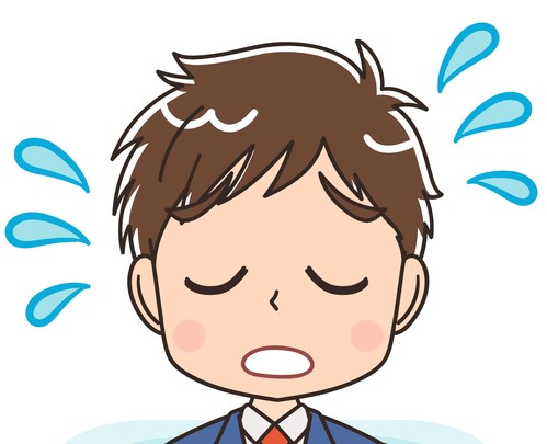 困っている男性