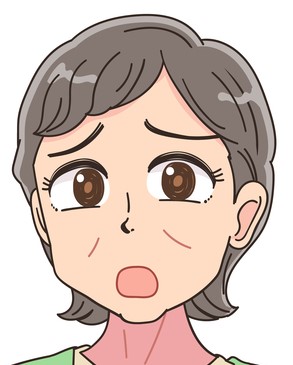 困っている年配女性