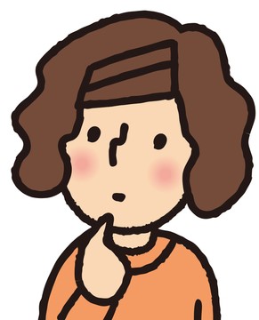 オレンジ色の服を着た女性