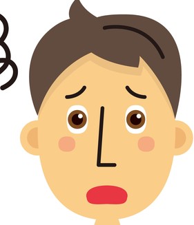 諦めの男性イラスト