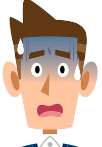 青ざめた男性