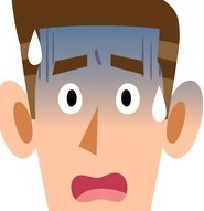 青ざめている男性